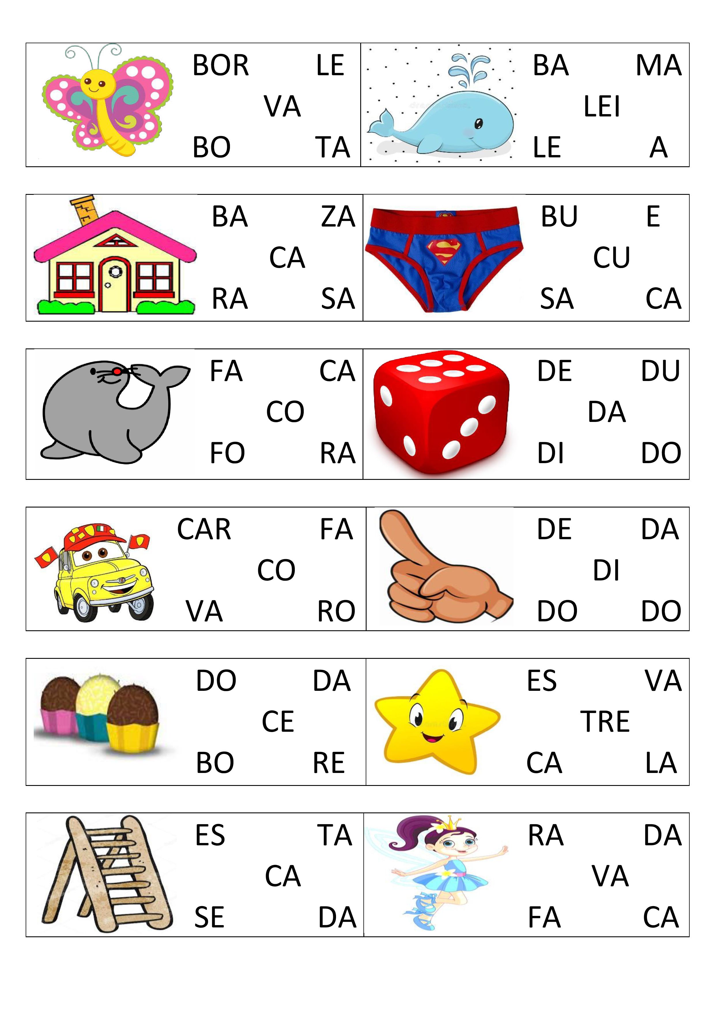 Jogo de formação de palavras.pdf · versão 1-3_007 - Blog PsiquEasy   Atividades de alfabetização, Atividades alfabetização e letramento,  Formação de palavras