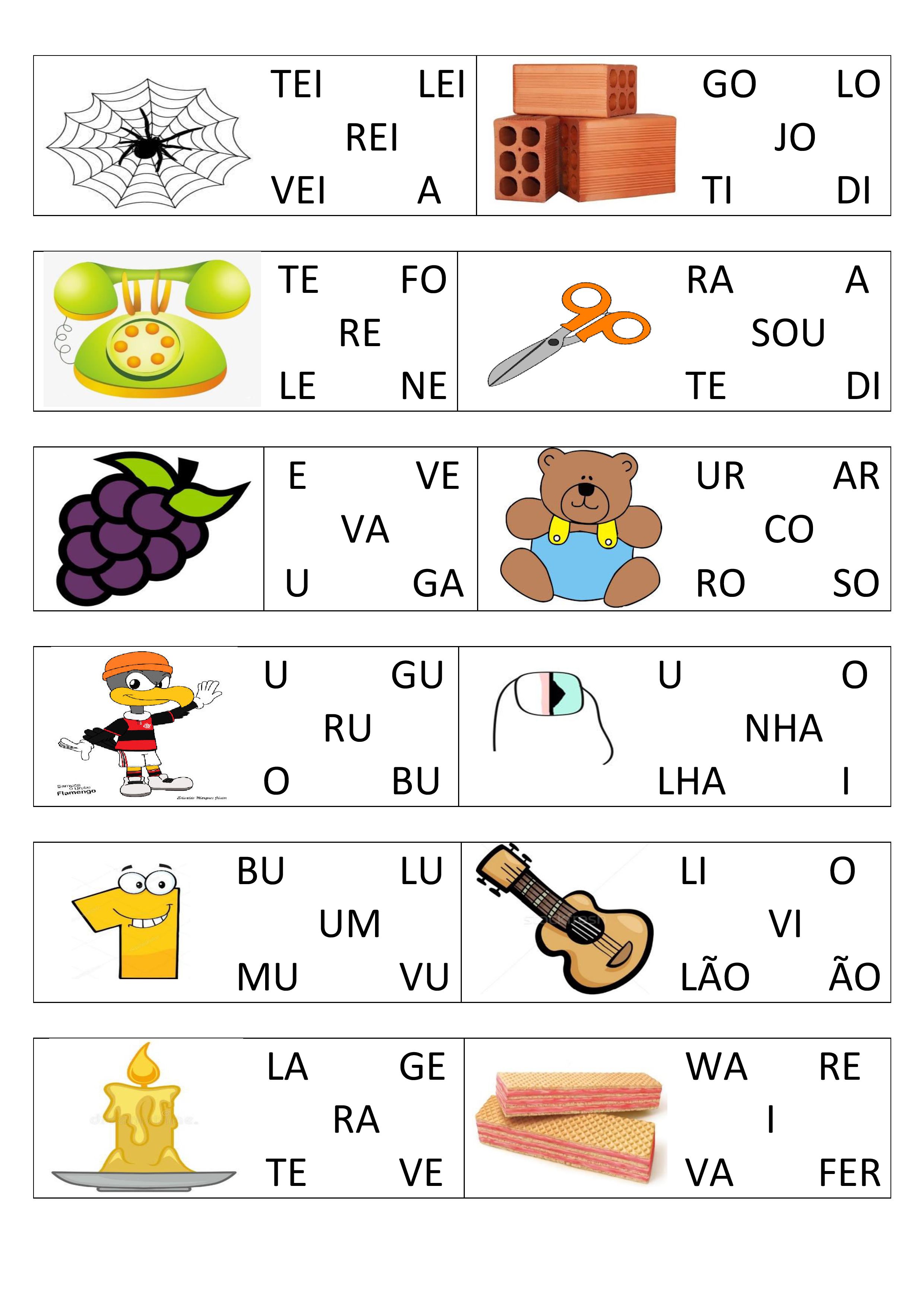 Jogo de formação de palavras.pdf · versão 1-3_003  Atividades alfabetização  para imprimir, Atividades de alfabetização, Formação de palavras