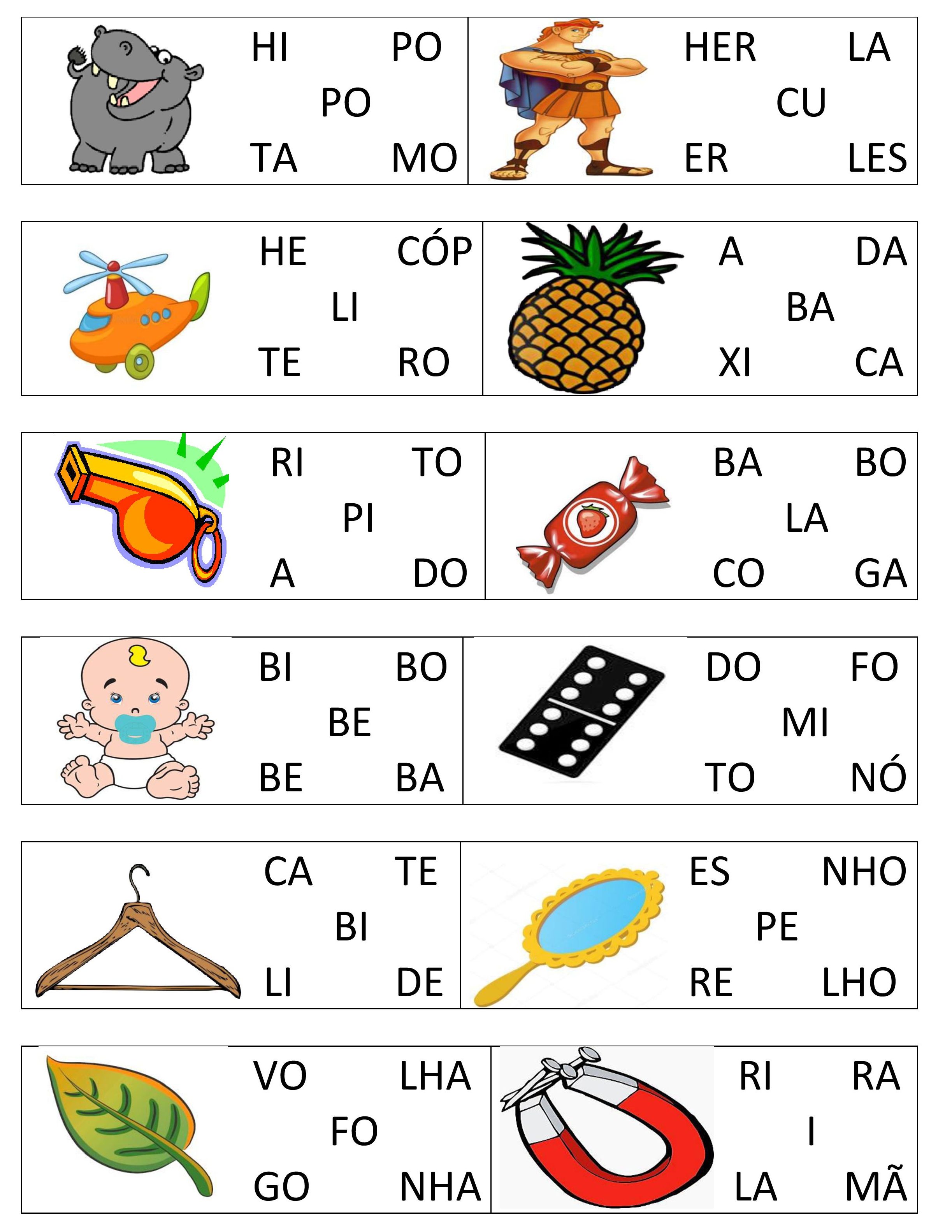 Jogo de formação de palavras.pdf · versão 1-3_005 - Blog PsiquEasy   Atividades de alfabetização, Formação de palavras, Atividades educativas de  alfabetização