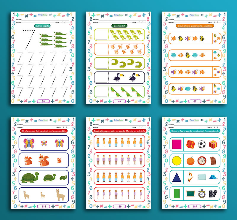 1 Atividades Psicopedagógicas para Imprimir - Lógica Matemática - Parte I -  Blog PsiquEasy